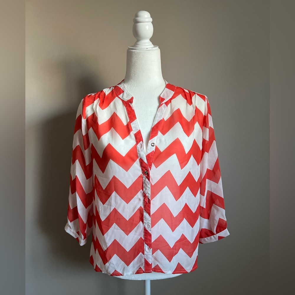 RolyPoly Chevron Button Down